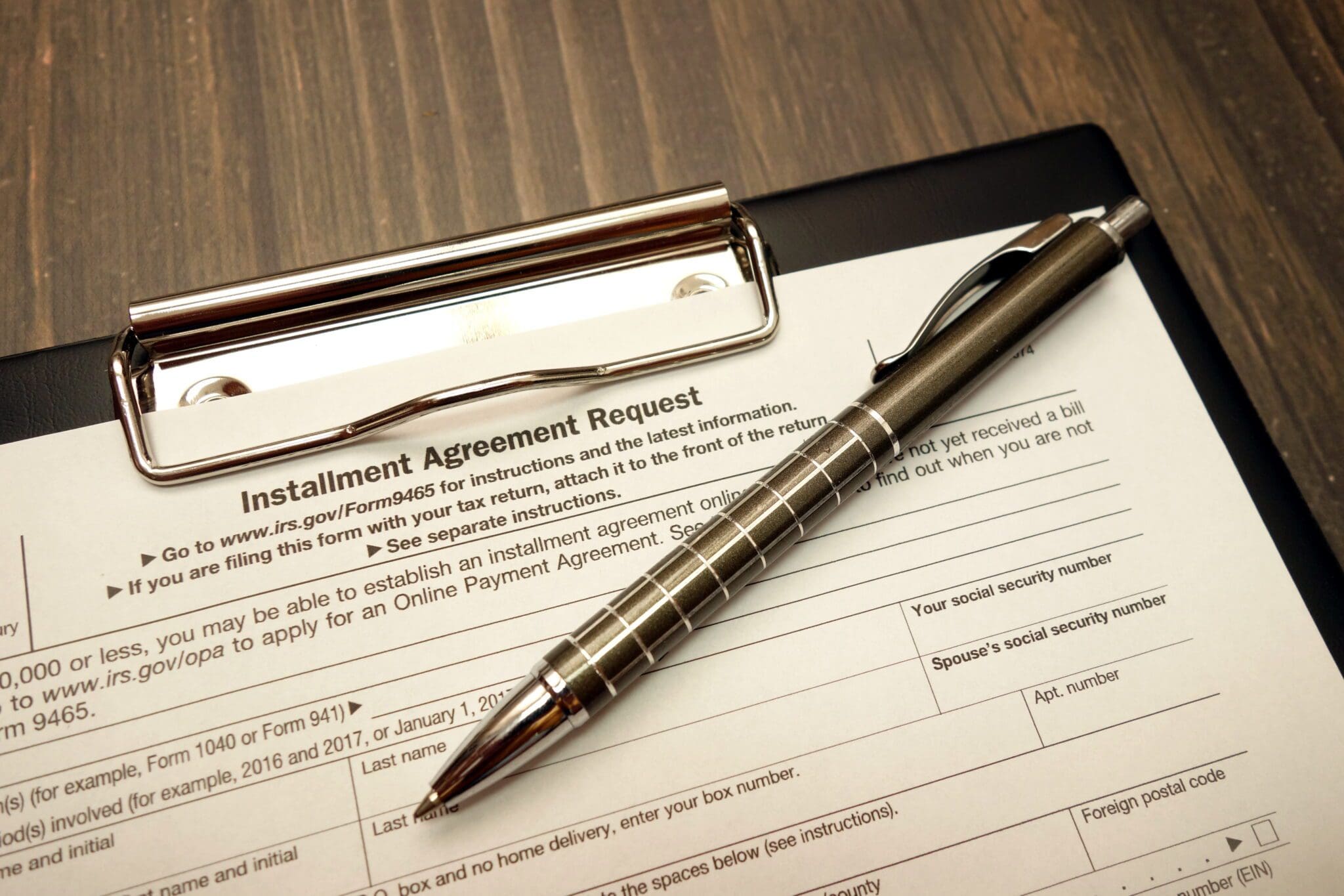 IRS installment agreement and tax payment plan options