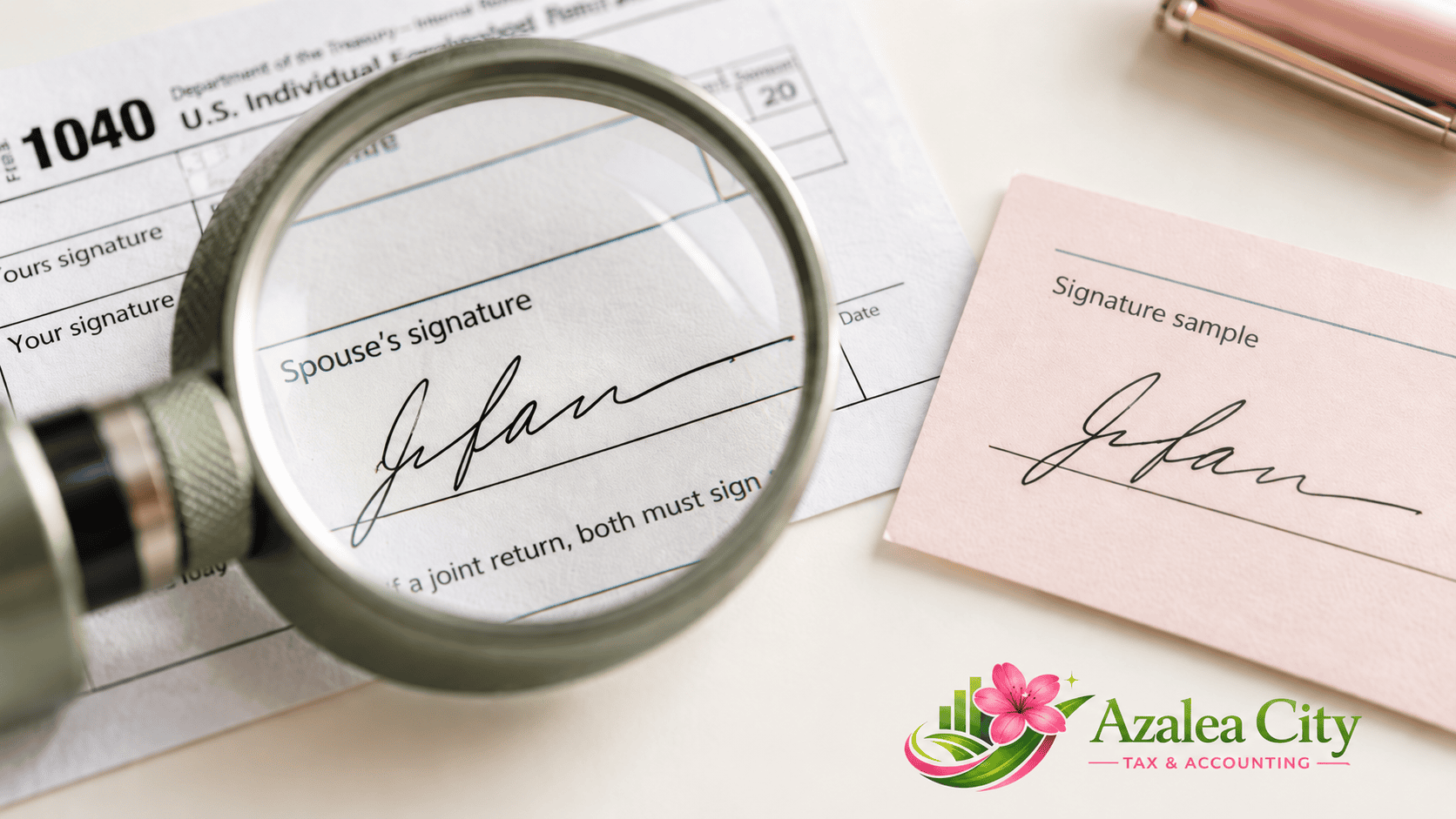 Forged signature on a tax document representing an unauthorized joint tax return