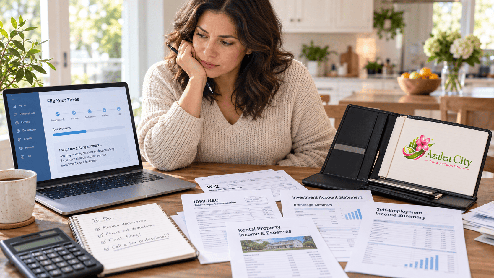 Professional tax preparation and filing assistance